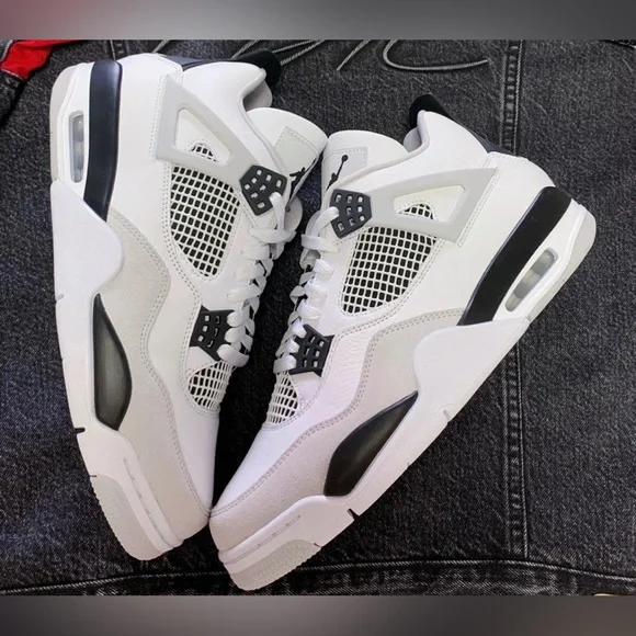 NEW! Inspired Black and White Mens Military Sneakers Sz. 10 - Picture 2 of 4